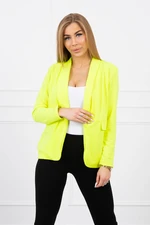 Yellow neon jacket with lapels