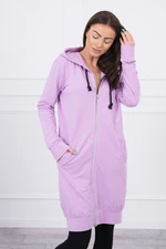 Dress with hood and hood of purple color