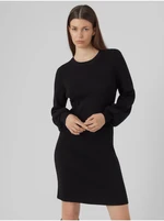 Černé dámské svetrové šaty AWARE by VERO MODA Haya - Dámské