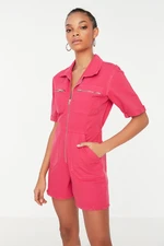 Trendyol Fuchsia Crop Jumpsuit