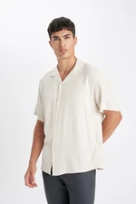 DEFACTO Relax Fit Polo Collar Combed Cotton Short Sleeve Shirt