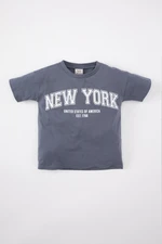 DEFACTO Baby Boy Crew Neck Printed Short Sleeve T-Shirt