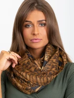 Light brown scarf with animal prints