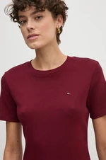 Bavlněné tričko Tommy Hilfiger bílá barva, WW0WW40587