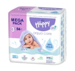 BELLA Čistiace obrúsky Happy Baby Aqua care 3 x 56 ks