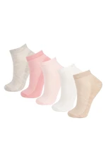 DEFACTO Girls 5-Pack Cotton Ankle Socks