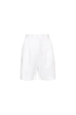 Tommy Hilfiger Krátke nohavice - LINEN TENCEL SHORT biele