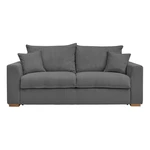 Szara sztruksowa rozkładana sofa 225 cm Augustin – Bobochic Paris