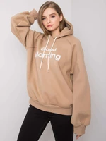 Dark beige padded sweatshirt