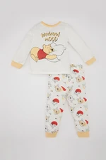 DEFACTO Baby Boy Disney Winnie The Pooh Long Sleeve Combed Cotton Pajamas Set