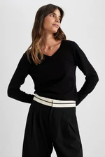 DEFACTO Regular Fit V Neck Sweater