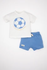 DEFACTO Baby Boy Printed Short Sleeve T-Shirt Shorts 2 Piece Set