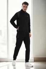 33328 Dewberry Mens Tracksuit Set-BLACK