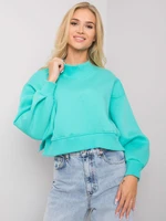 Basic turquoise sweatshirt for women