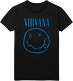 Nirvana Camiseta de manga corta Blue Smiley Black L