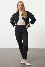 Trendyol Black Regular Waist Slim Mom Jeans