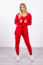 3-piece set of sweaters red