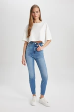 DEFACTO Anna Skinny Fit High Waist Slim Leg Long Jean Trousers