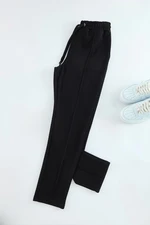 Trendyol Black Regular Cut Textured Stitch Detailed Sweatpants