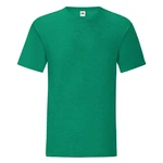 Green men's t-shirt in combed cotton Iconic with Fruit of the Loom sleeve