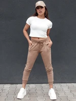 Women's sweatpants RELAX MODE light brown Dstreet