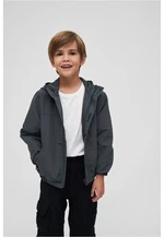 Children's summer windbreaker with front zipper anthracite