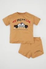 DEFACTO Baby Boy Printed Short Sleeve T-Shirt Shorts Set