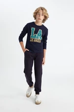 DEFACTO Boys Navy Blue School Tracksuit Bottoms