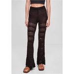 Women's crocheted leggings in black color