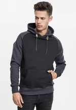 Raglan contrasting hoodie blk/cha