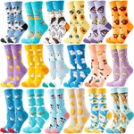 Cute Women Socks Cartoon Animal Food Fruit Socks Kawaii Funny Trendy Socks Happy Harajuku Casual Socks Autumn Spring Stocking