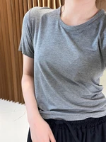 LH480 Woman Tshirts Fashion Summer Short Fruit Lemon Sleeve T-Shirt Loose Harajuku Top Clothes Half Sleeve Top Tees