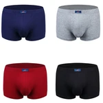 New Men Underwear Plain Pants Pure Cotton Youth Four Corners Breathable middle waist Baggy Shorts Underwear Men 4pcs/lot