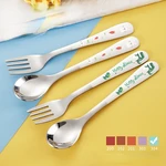 Stainless Steel Children Spoon Fork Animal Cartoon Car Dinosaur Rabbit Cute Fork Children Kids Cutlery Set Tableware Dinnerware