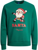 Jack&Jones Pánská mikina JORXMAS Standard Fit 12247523 Alpine Green XL