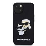 Zadní kryt Karl Lagerfeld 3D Rubber Karl and Choupette pro Apple iPhone 14, black