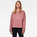 G-STAR Sweatshirt - Graphic text relaxed r sw wmn ls pink