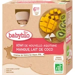 Babybio BIO kivi, mango, kokos ovocný príkrm 4x90 g