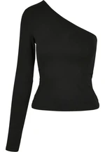 Women's asymmetrical long sleeves black