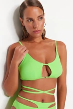 Trendyol Green Bralette Cut Out/Window Bikini Top