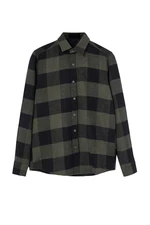 Trendyol Khaki Regular Fit Winter Plaid Lumberjack Shirt