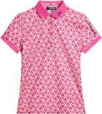 J.Lindeberg Tour Tech Print Womens Fuchsia Purple L Rövid ujjú póló