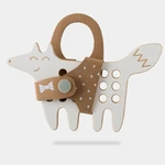 Milin Small Wooden Lacing Toy Fox aktivity hračka 15 cm x 8,5 cm x 0,7 cm 1 ks