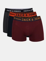 Jack & Jones Lichfield Boxerky 3 ks Červená