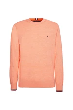 Tommy Hilfiger Sweater - TIPPED PIMA CTN MOULINE C-NK orange