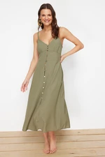 Trendyol Green Midi Woven Beach Dress