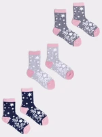 Yoclub Kids's Christmas Socks 3-Pack SKA-X044G-AA00