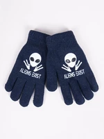 Yoclub Kids's Gloves RED-0201C-AA5A-002 Navy Blue