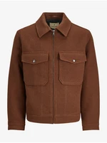 Jack & Jones Baxter Wool Brown Jacket - Men