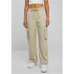 Women's Trousers Vicose Straight Leg Cargo Pants Concrete